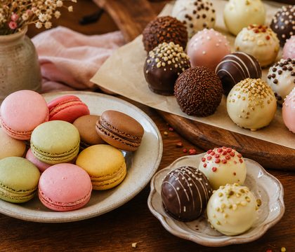 Cake balls and macarons placeholder